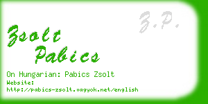 zsolt pabics business card